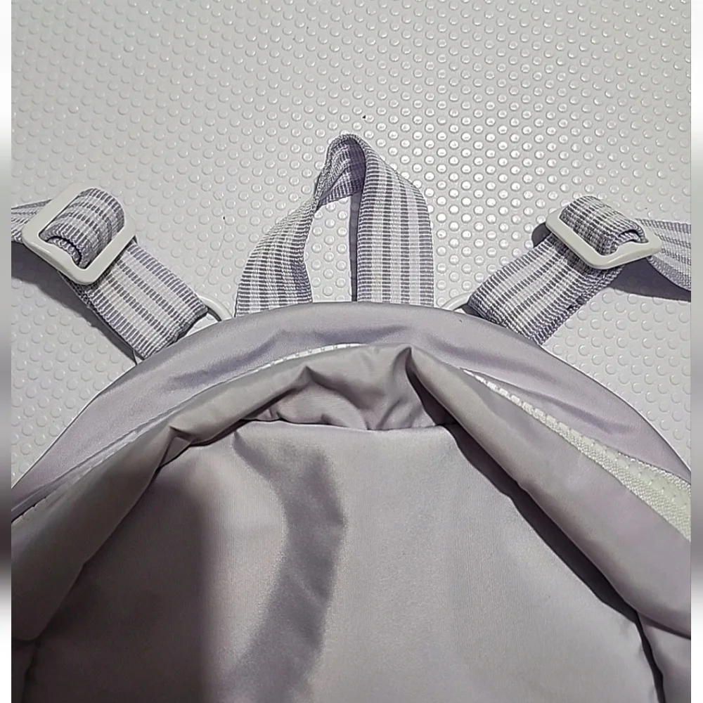 Adidas Pre Owned Linear Mini Backpack purple hue fair Condition Stains On Back - Picture 6 of 16